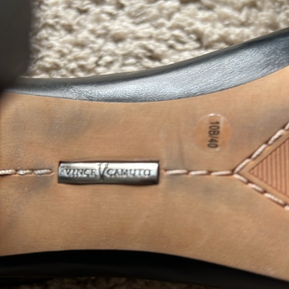 Vince Camuto Black Peep-Toe Zip Heels, Size 10 - Picture 5 of 6